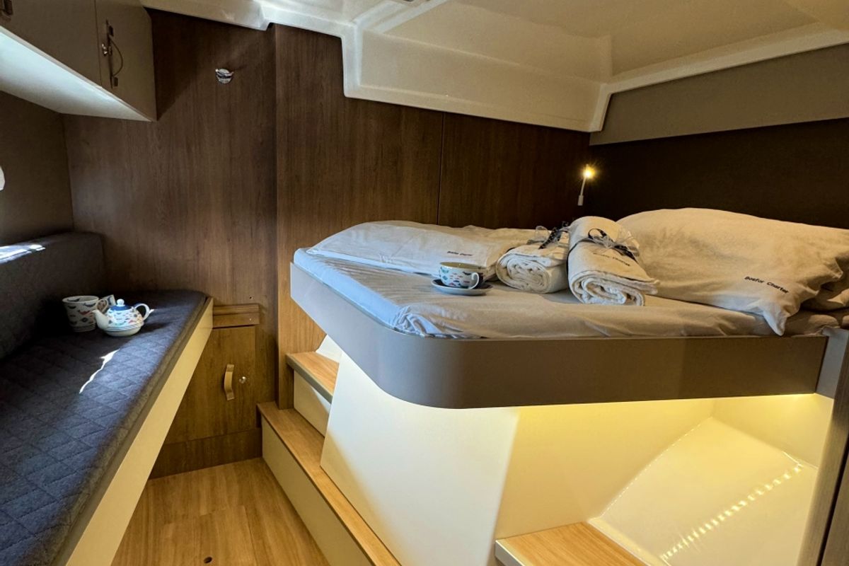 Cabin on Compass, a Bali Catspace catamaran at Pirovac, Croatia