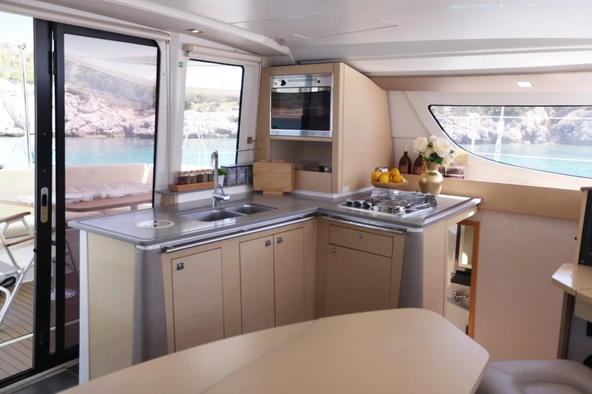 Romeo and Juliet, a Fountaine Pajot Lipari 41 catamaran at Bodrum, Turkey