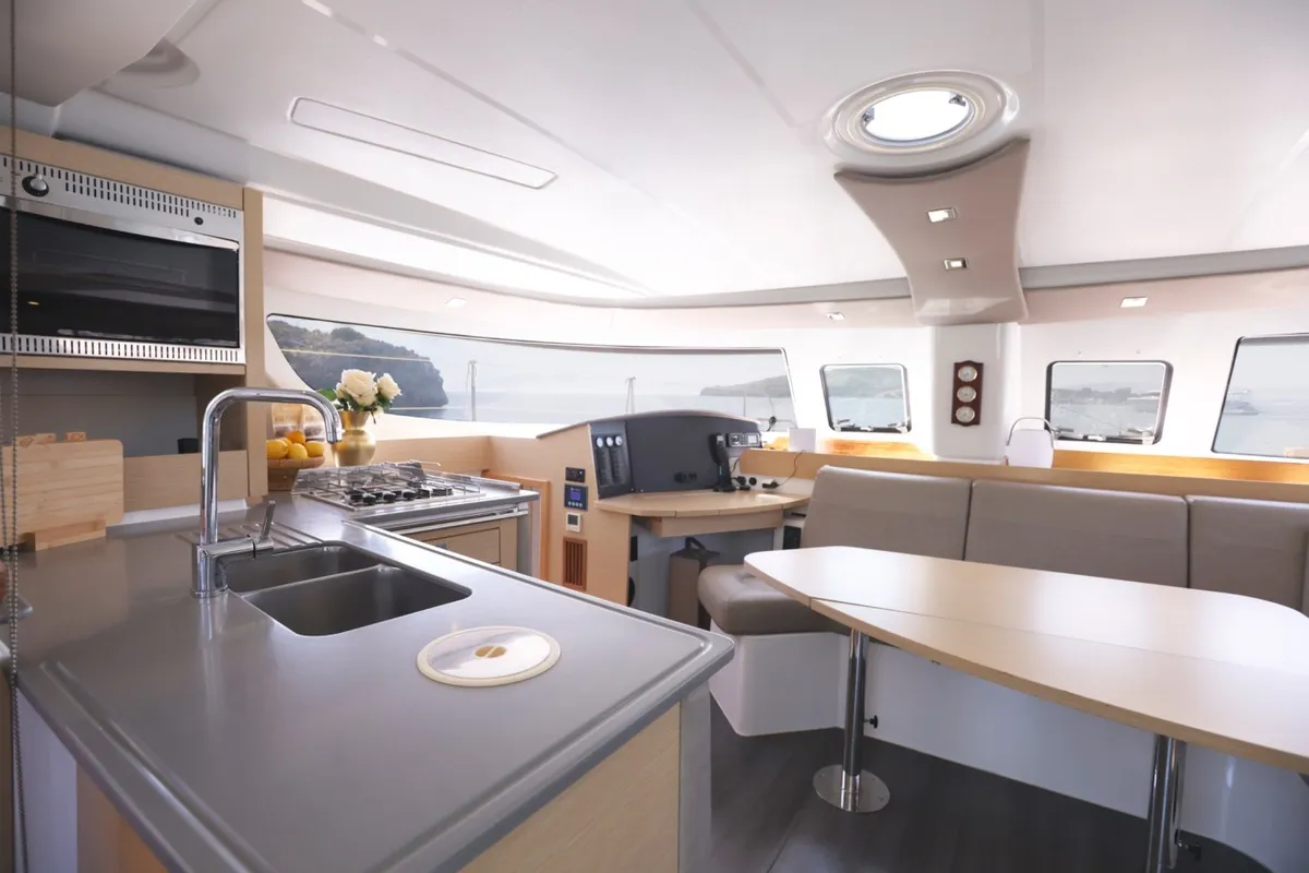 Romeo and Juliet, a Fountaine Pajot Lipari 41 catamaran at Bodrum, Turkey