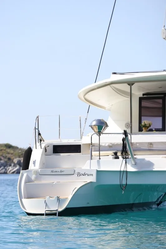 Romeo and Juliet, a Fountaine Pajot Lipari 41 catamaran at Bodrum, Turkey