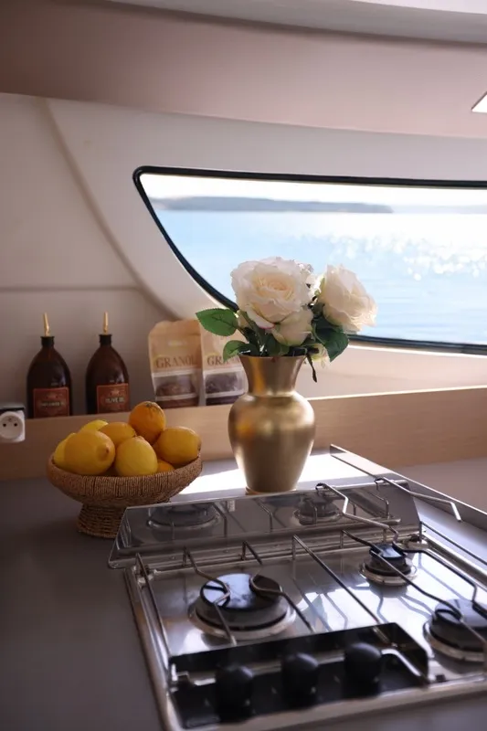 Romeo and Juliet, a Fountaine Pajot Lipari 41 catamaran at Bodrum, Turkey