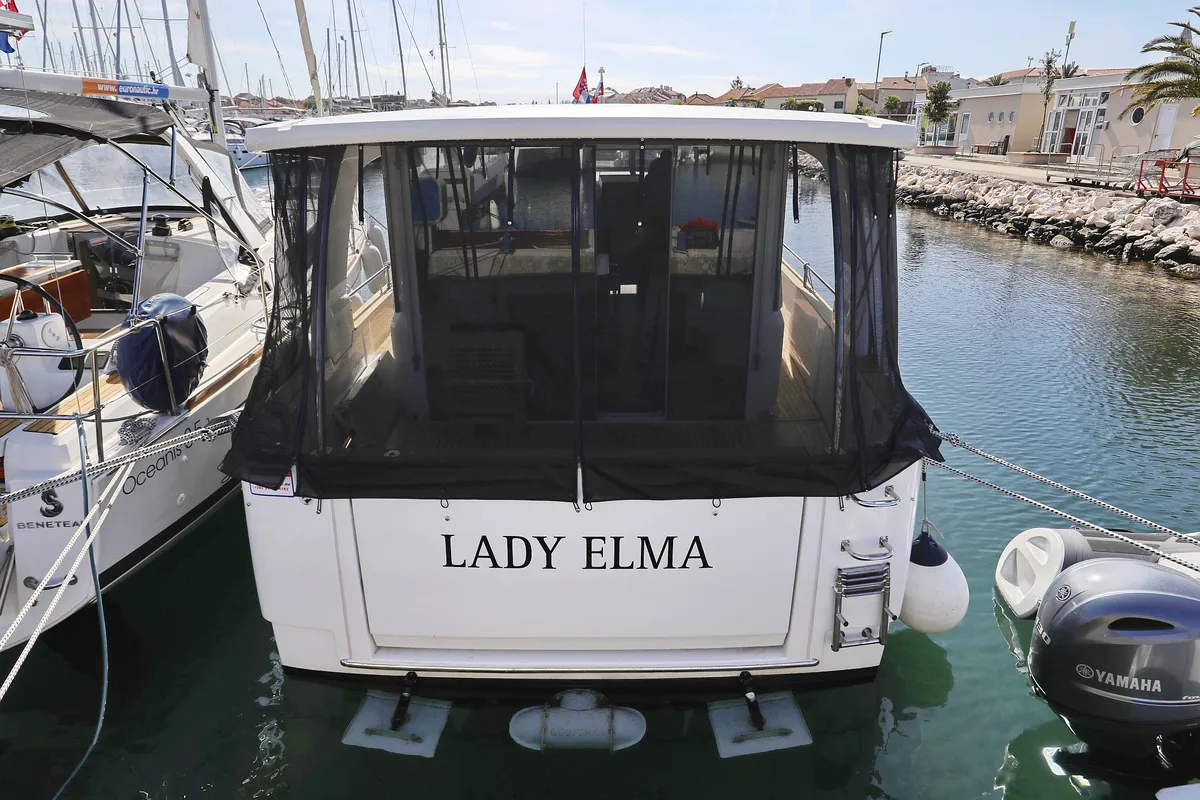 Exterior view of Lady Elma, a Greenline 40 yacht at Grad Biograd na Moru, Croatia