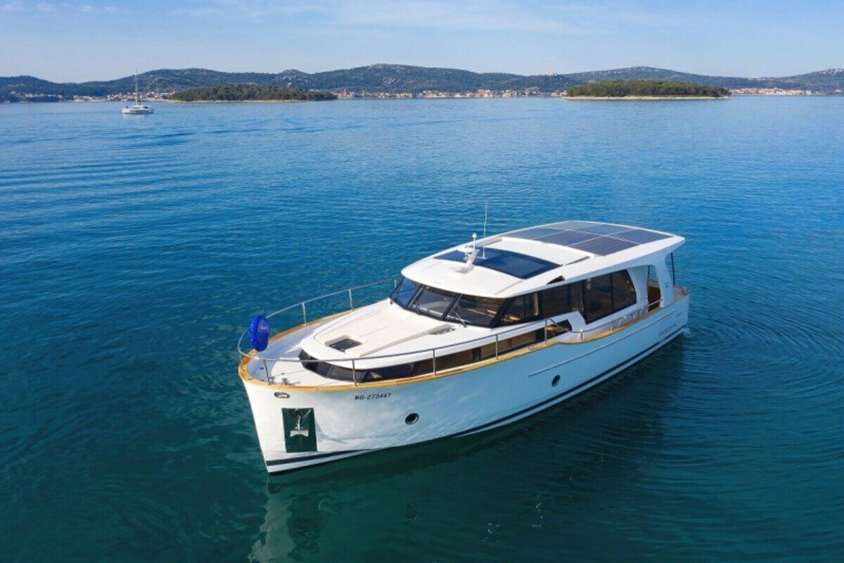 Exterior view of Lady Elma, a Greenline 40 yacht at Grad Biograd na Moru, Croatia