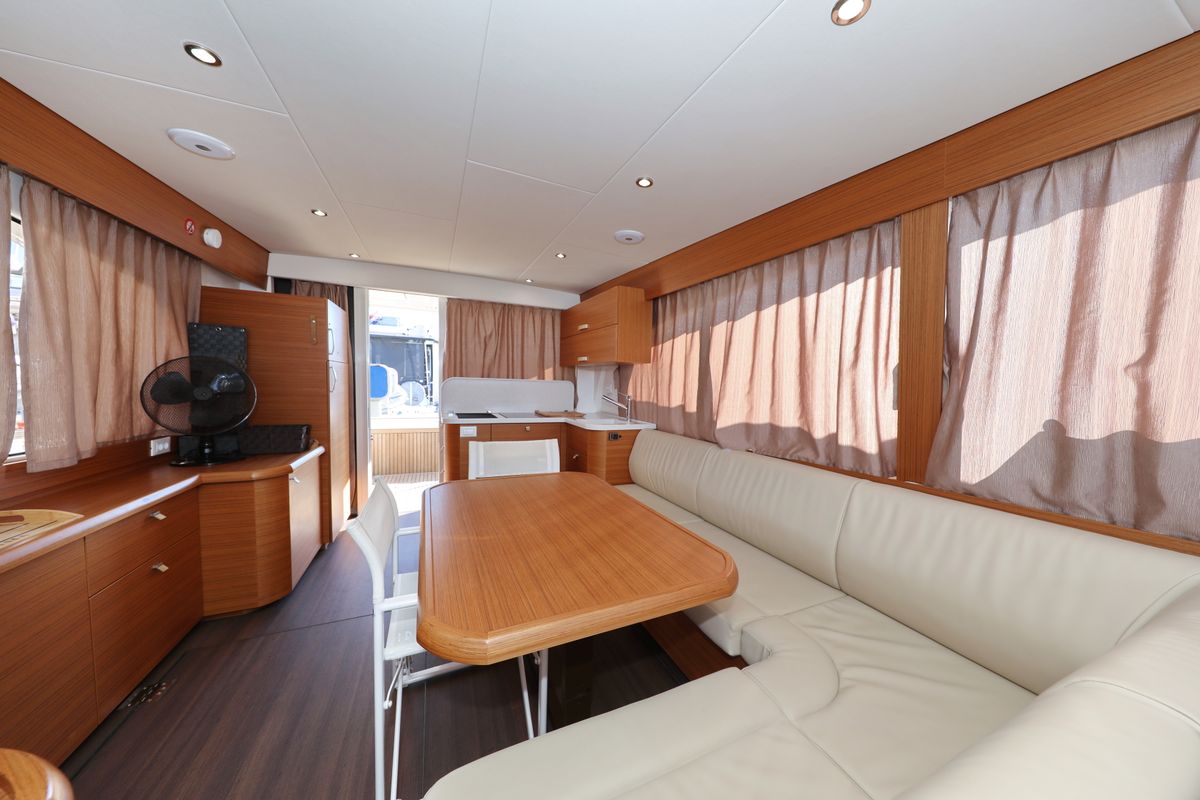 Salon of Lady Elma, a Greenline 40 yacht at Grad Biograd na Moru, Croatia
