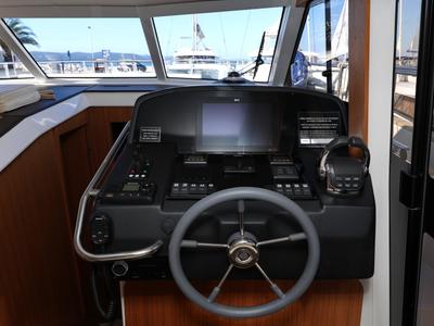 Cockpit of Lady Elma, a Greenline 40 yacht at Grad Biograd na Moru, Croatia