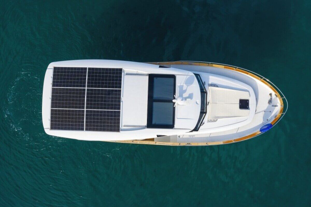 Exterior view of Lady Elma, a Greenline 40 yacht at Grad Biograd na Moru, Croatia