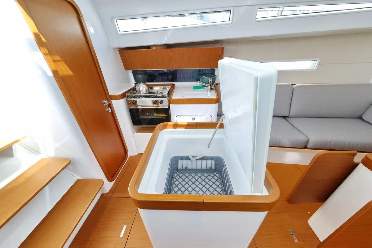 Galley of September, a Beneteau First 36 sailboat at Grad Biograd na Moru, Croatia