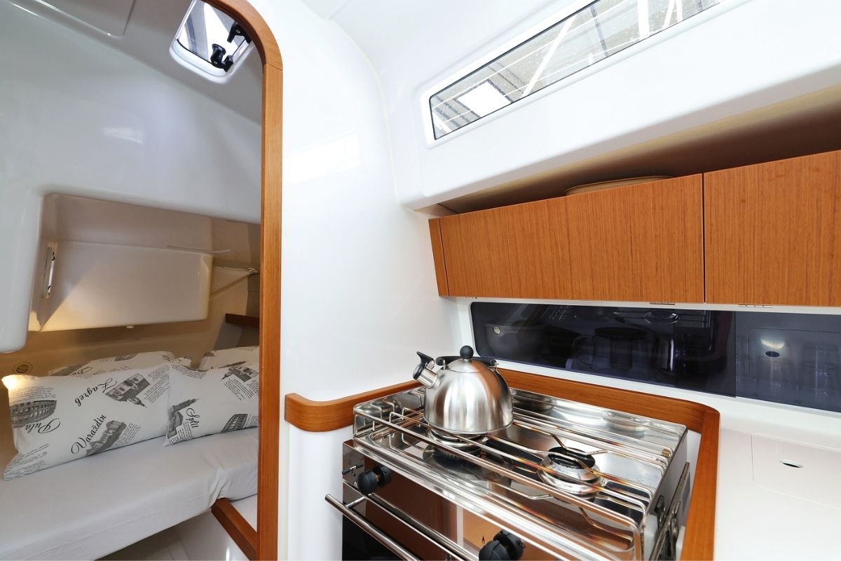 Cabin on September, a Beneteau First 36 sailboat at Grad Biograd na Moru, Croatia