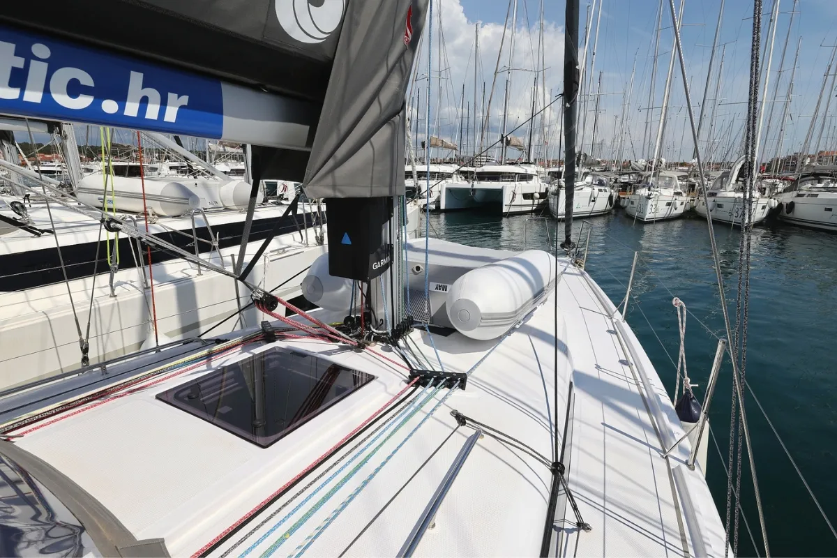 Exterior view of September, a Beneteau First 36 sailboat at Grad Biograd na Moru, Croatia