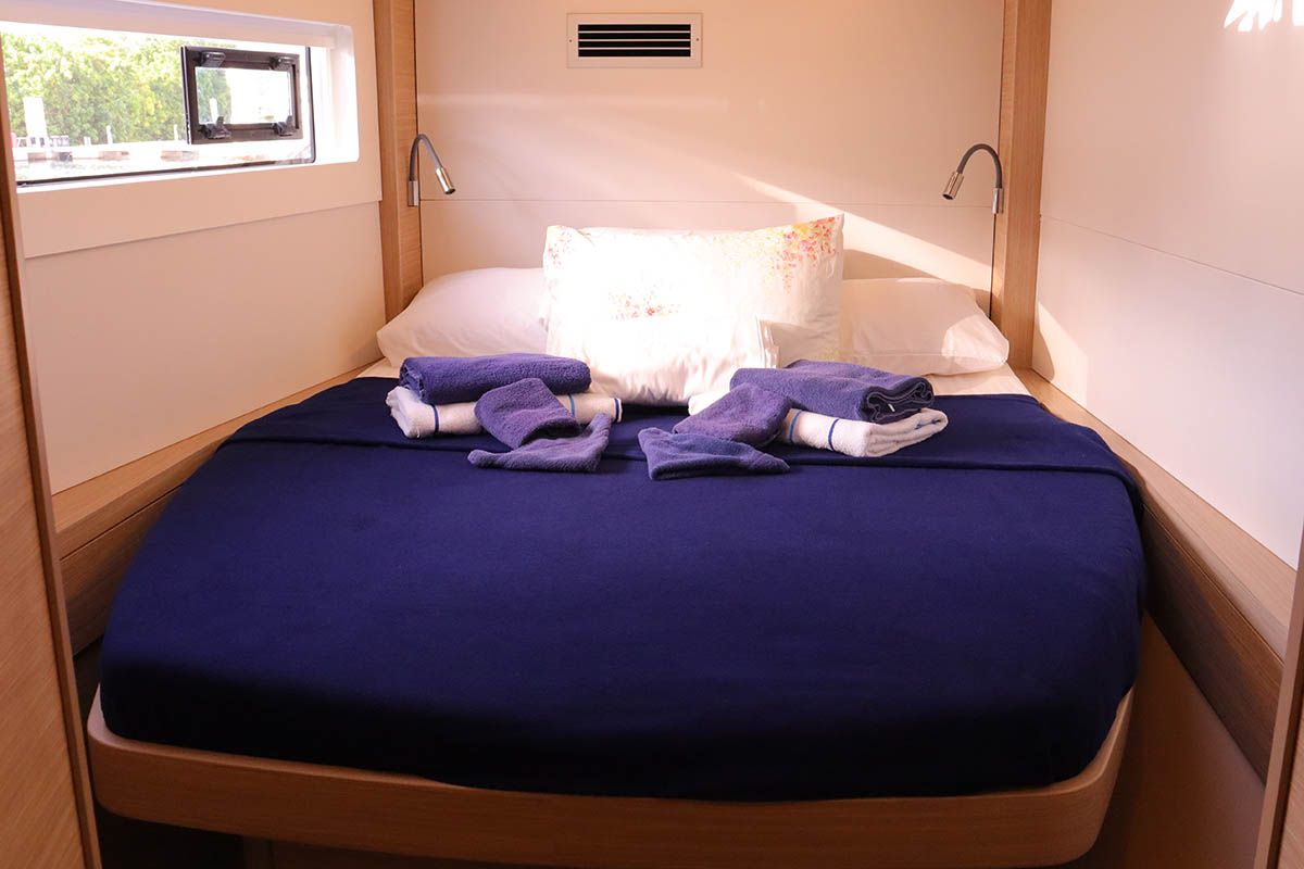 Cabin on Knot Working, a Lagoon 46 catamaran at Road Town, British Virgin Islands