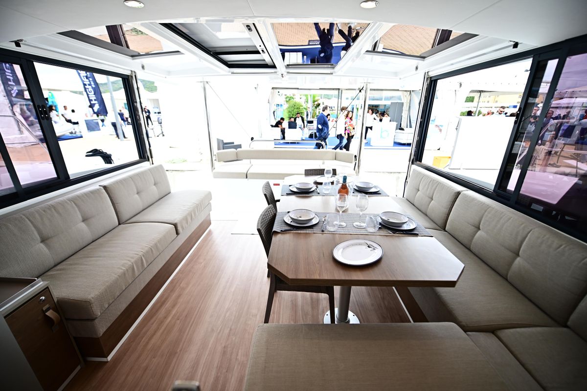Salon of Grease, a Bali 4.4 catamaran at Salerno, Italy