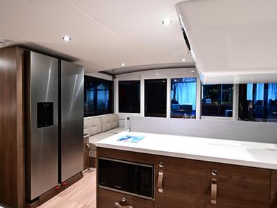 Galley of Grease, a Bali 4.4 catamaran at Salerno, Italy