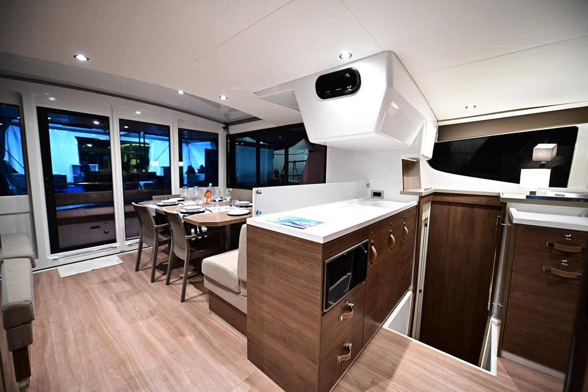 Salon of Grease, a Bali 4.4 catamaran at Salerno, Italy