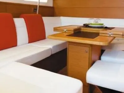 Salon of Verdi, a Jeanneau Sun Odyssey 479 sailboat at Seget Donji, Croatia