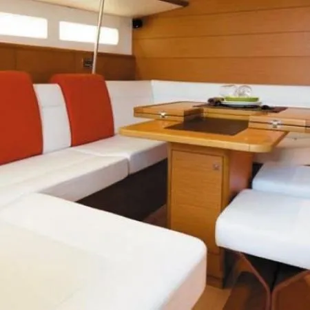 Salon of Verdi, a Jeanneau Sun Odyssey 479 sailboat at Seget Donji, Croatia