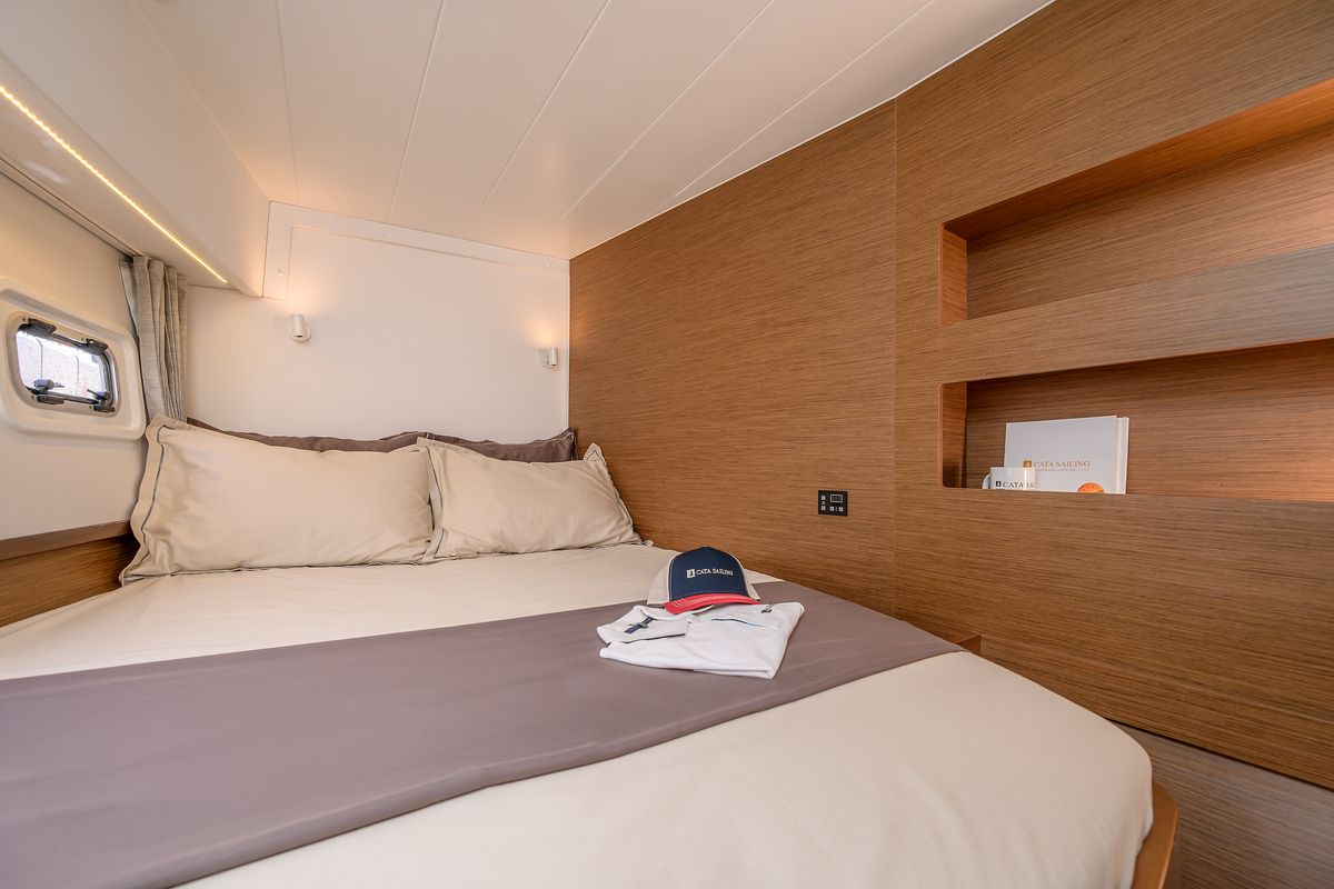 Cabin on Barney, a Lagoon 42 catamaran at Grad Trogir, Croatia