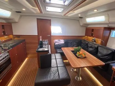 Salon of Wrungel, a Hanse Yachts Hanse 505 sailboat at Grad Rovinj, Croatia