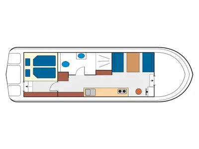 Floor plan of 2405, a Espade Espade 1050 Fly motorboat at Mittersheim, France
