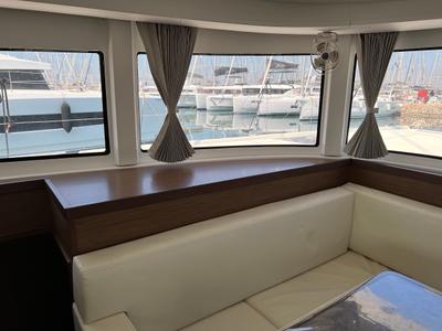 Salon of Sea Hawk, a Lagoon 42 catamaran at Athens, Greece