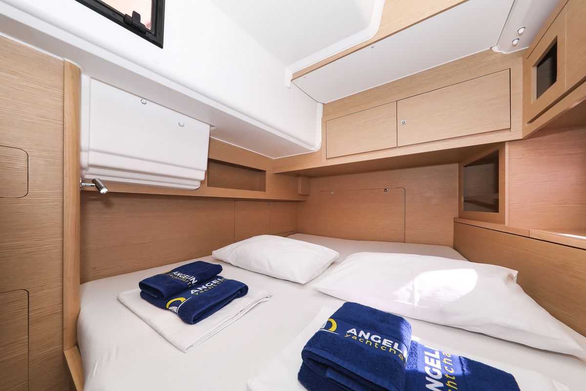 Cabin on Kasper, a Dufour 530 sailboat at Grad Vodice, Croatia