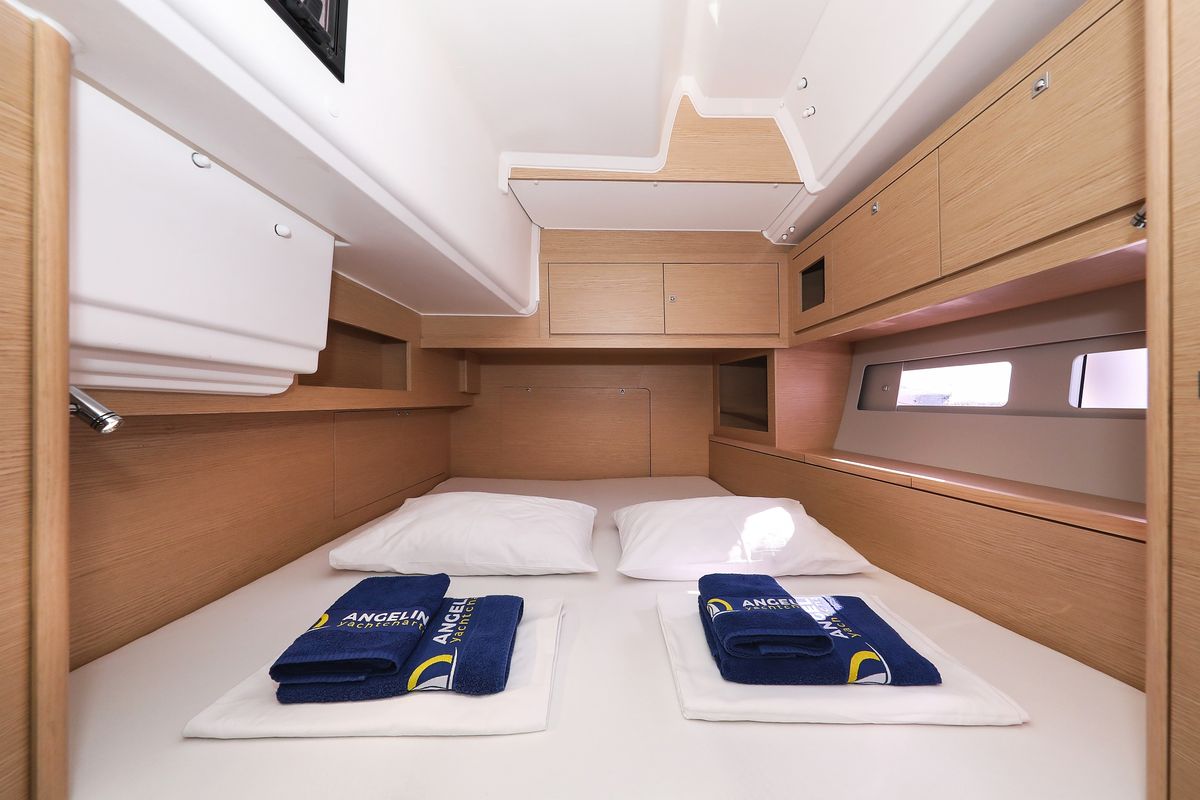 Cabin on Kasper, a Dufour 530 sailboat at Grad Vodice, Croatia