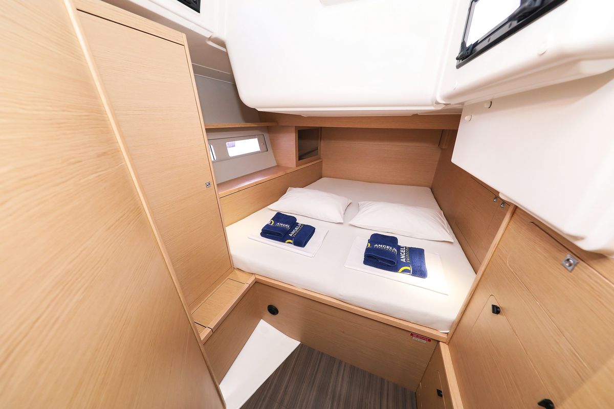 Cabin on Kasper, a Dufour 530 sailboat at Grad Vodice, Croatia