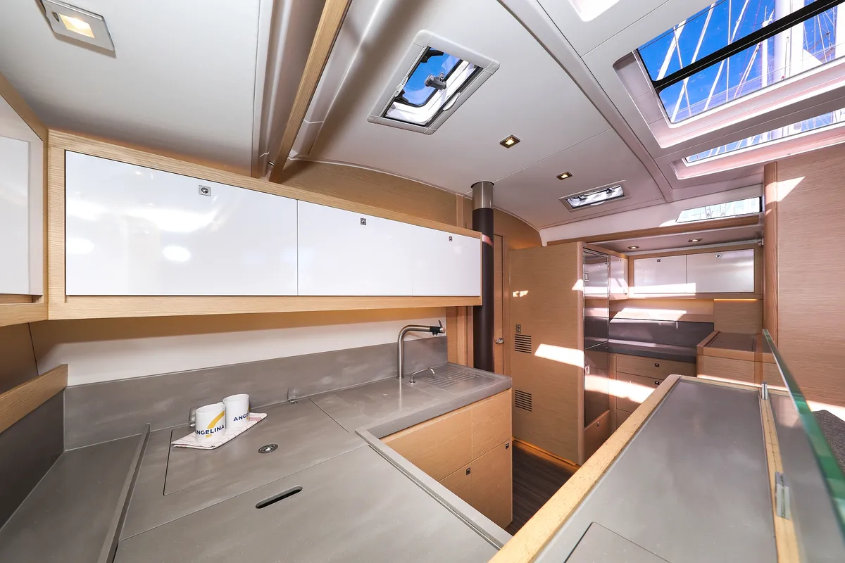 Galley of Kasper, a Dufour 530 sailboat at Grad Vodice, Croatia