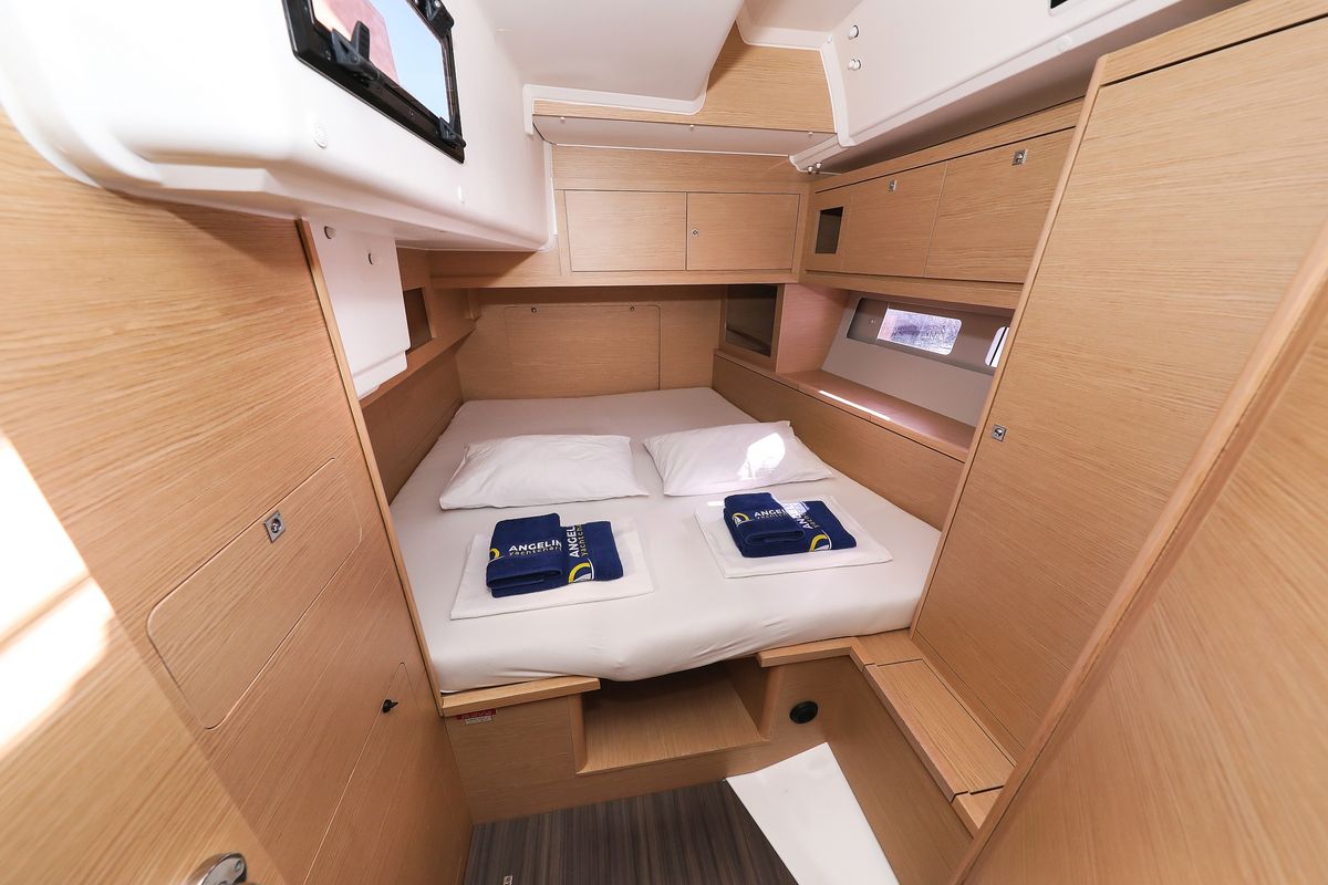 Cabin on Kasper, a Dufour 530 sailboat at Grad Vodice, Croatia