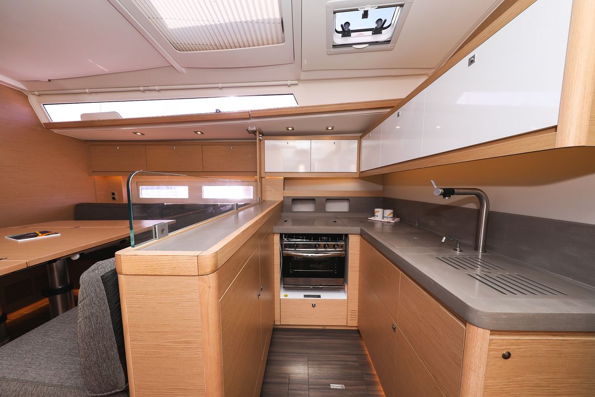Galley of Kasper, a Dufour 530 sailboat at Grad Vodice, Croatia