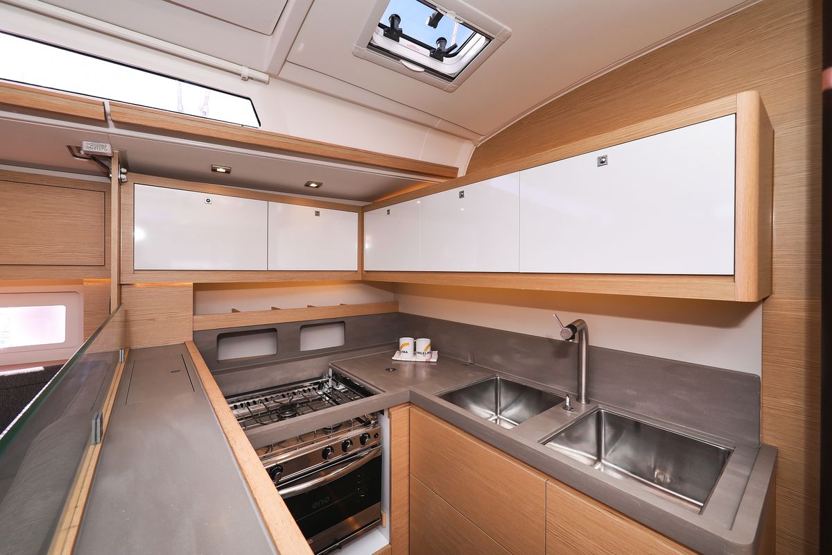 Galley of Kasper, a Dufour 530 sailboat at Grad Vodice, Croatia