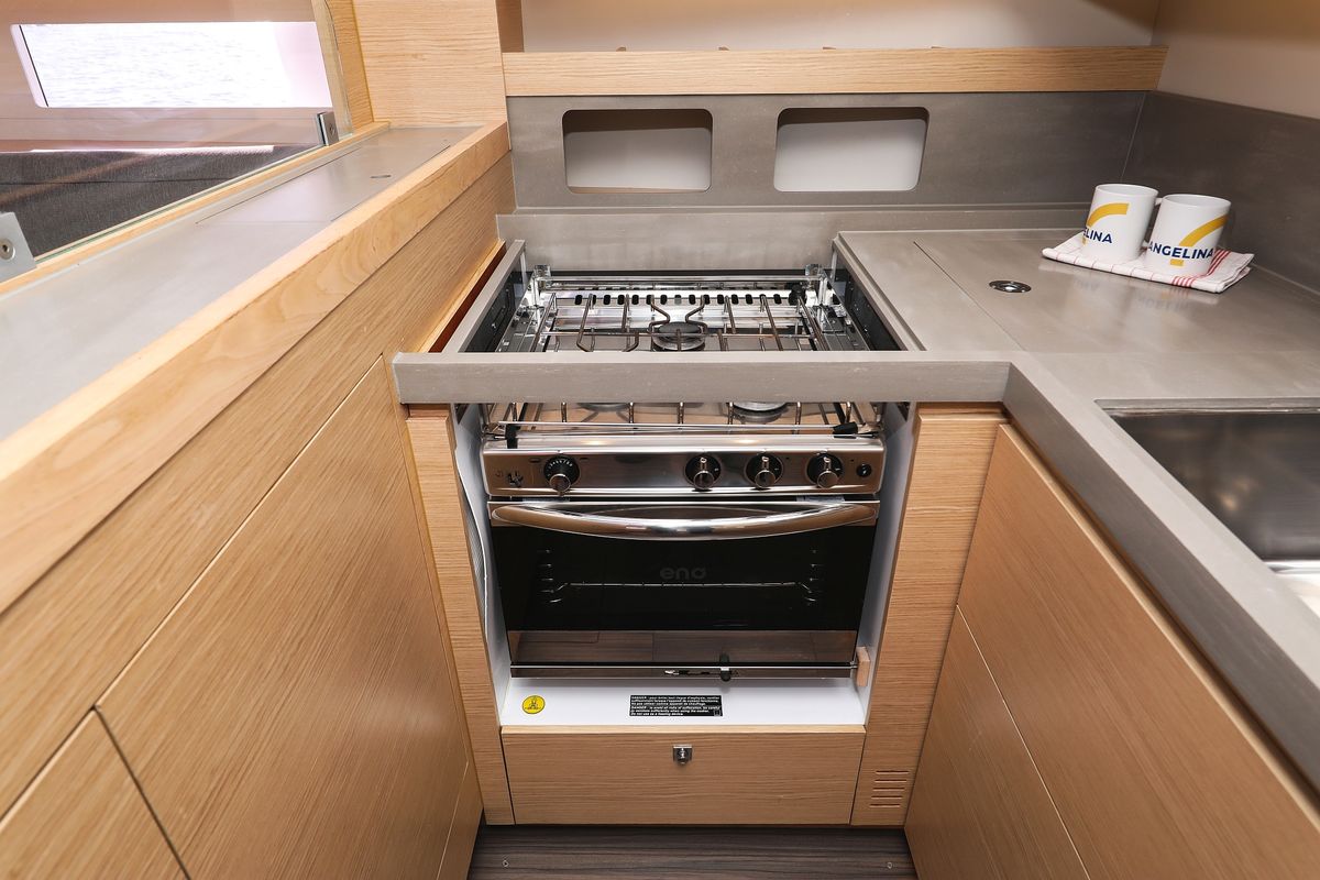 Galley of Kasper, a Dufour 530 sailboat at Grad Vodice, Croatia