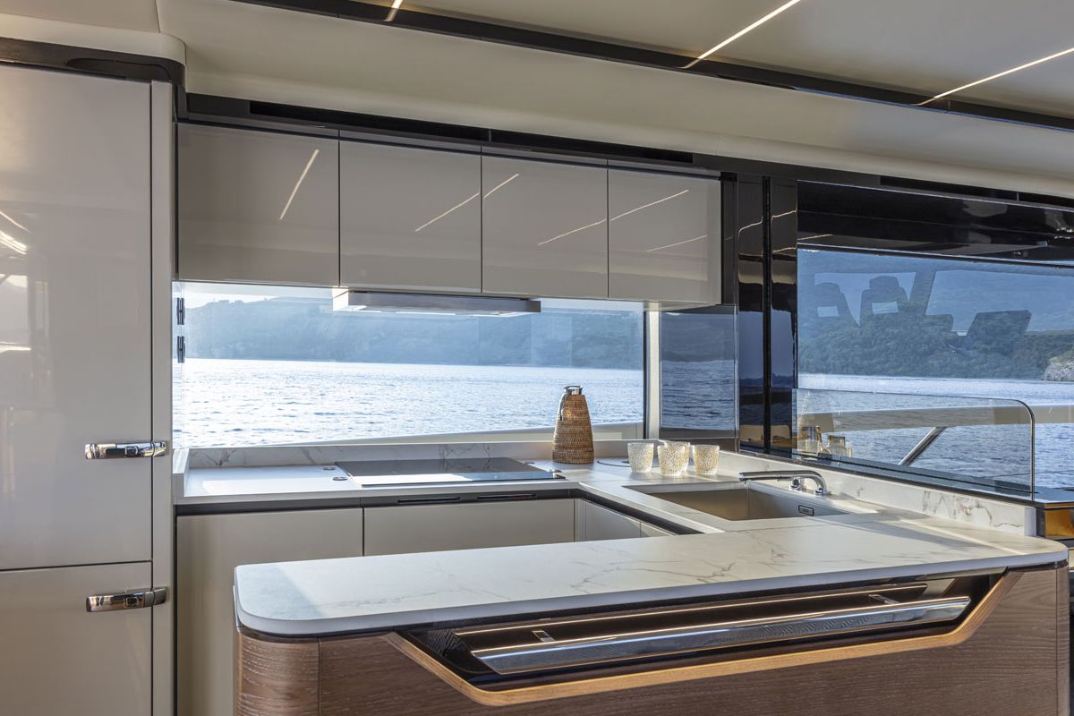 Head on Knitewear.Club 3, a Absolute Yachts Navetta 64 yacht at Općina Sukošan, Croatia