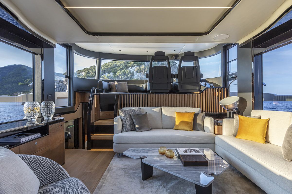 Salon of Knitewear.Club 3, a Absolute Yachts Navetta 64 yacht at Općina Sukošan, Croatia