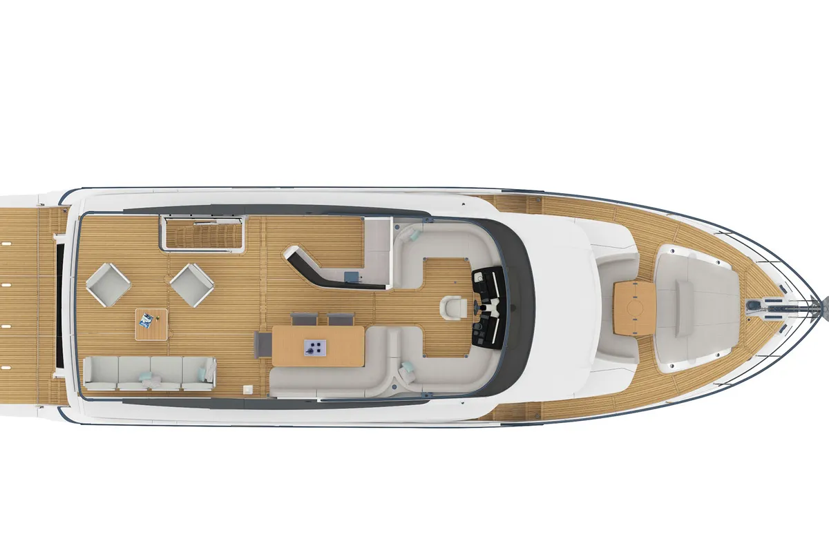 Exterior view of Knitewear.Club 3, a Absolute Yachts Navetta 64 yacht at Općina Sukošan, Croatia