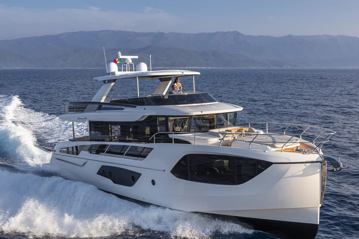Head on Knitewear.Club 3, a Absolute Yachts Navetta 64 yacht at Općina Sukošan, Croatia