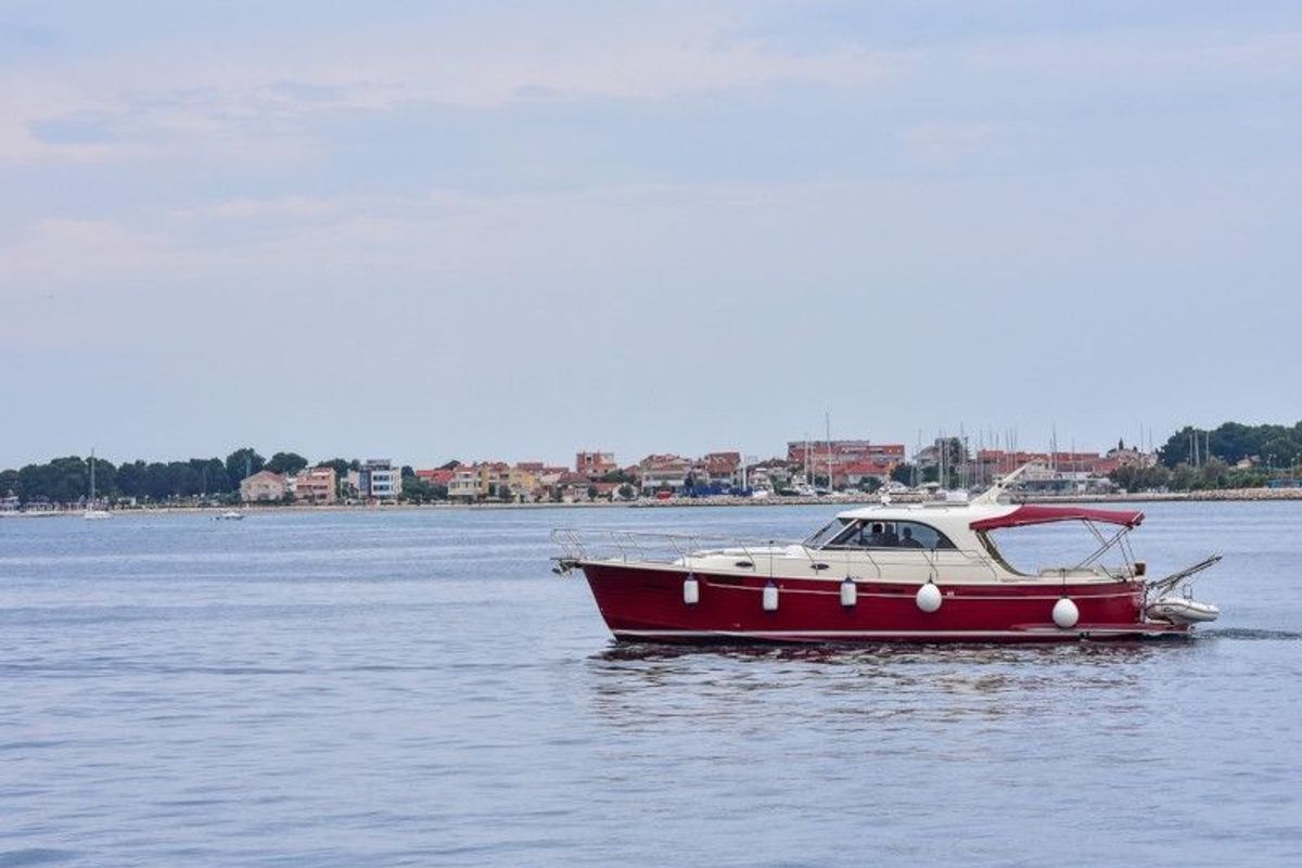 Exterior view of Renesansa, a SAS - Vektor Adriana 44 motorboat at Zadar, Croatia