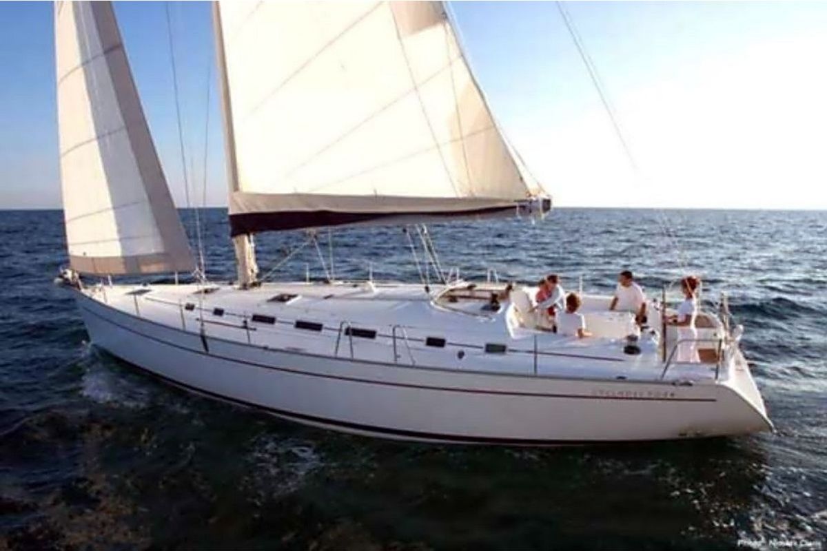 Moonbreeze, a Beneteau Oceanis 50 sailboat at Kalkara, Malta