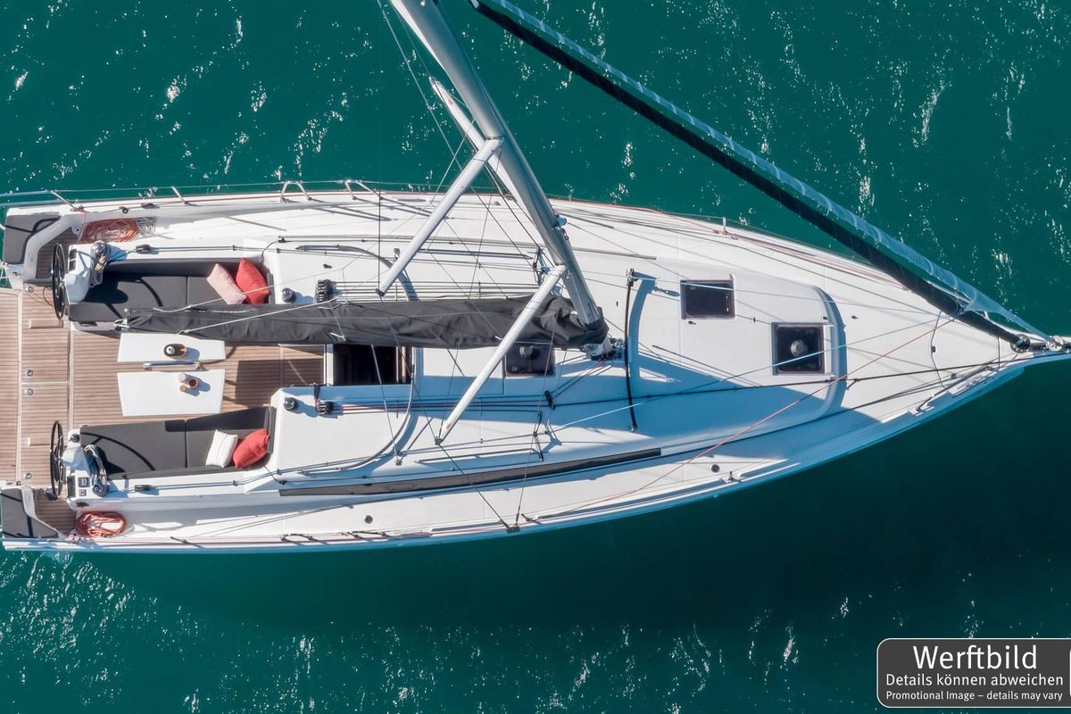 Deck of Lidija, a Jeanneau Sun Odyssey 380 sailboat at Grad Pula, Croatia