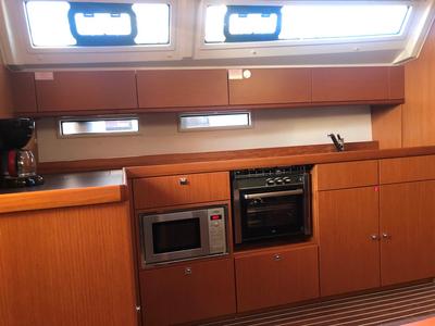Galley of Michael Bavaria 46 Cruiser, a Bavaria 46 Cruiser sailboat at Kos, Greece