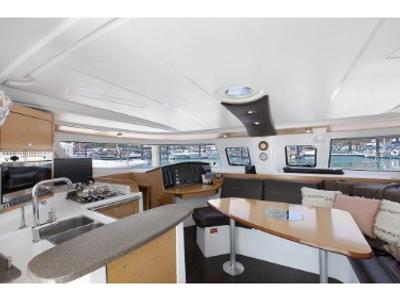 Galley of Mariona, a Fountaine Pajot Lipari 41 catamaran at Roses, Spain