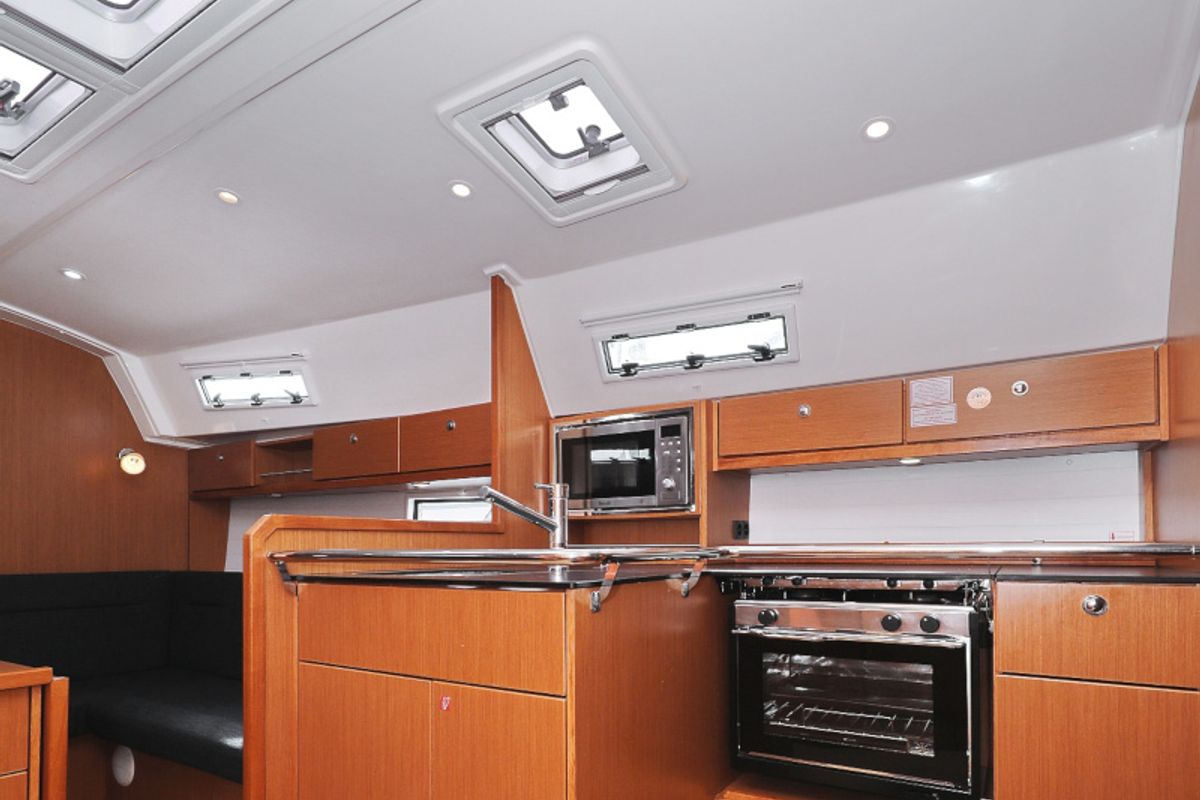 Galley of Petra M, a Bavaria 36 Cruiser sailboat at Zadar, Croatia