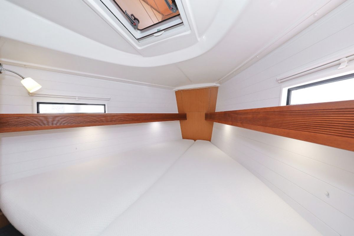 Cabin on Petra M, a Bavaria 36 Cruiser sailboat at Zadar, Croatia