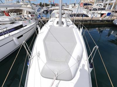 Deck of Petra M, a Bavaria 36 Cruiser sailboat at Zadar, Croatia