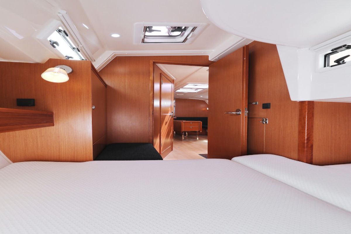 Cabin on Petra M, a Bavaria 36 Cruiser sailboat at Zadar, Croatia