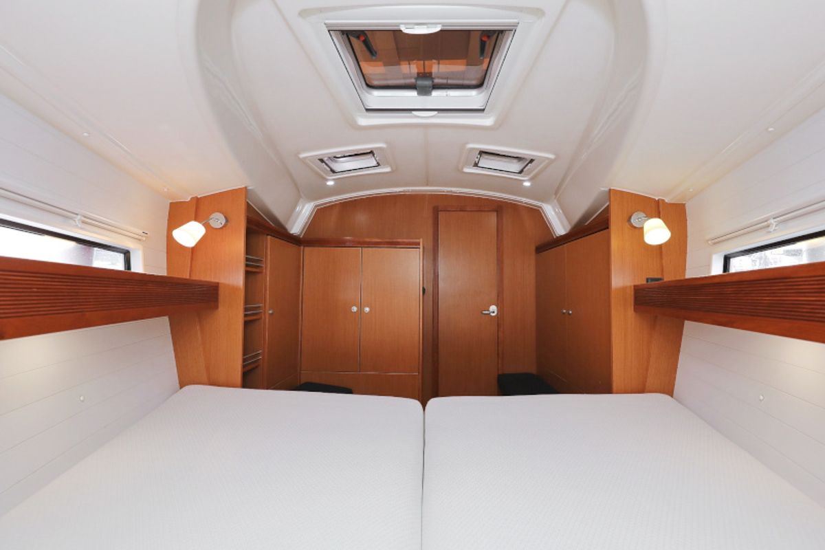 Cabin on Petra M, a Bavaria 36 Cruiser sailboat at Zadar, Croatia