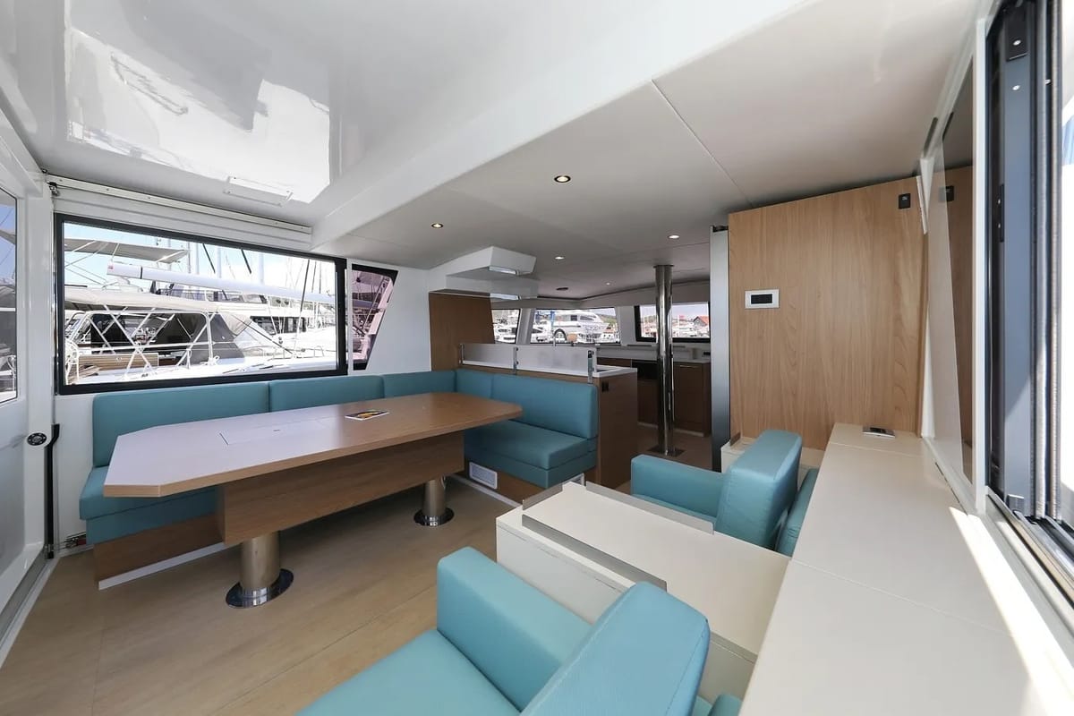 Salon of Brain, a Bali 4.6 catamaran at Grad Vodice, Croatia
