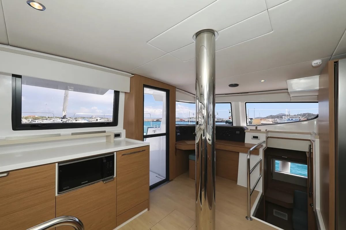 Salon of Brain, a Bali 4.6 catamaran at Grad Vodice, Croatia