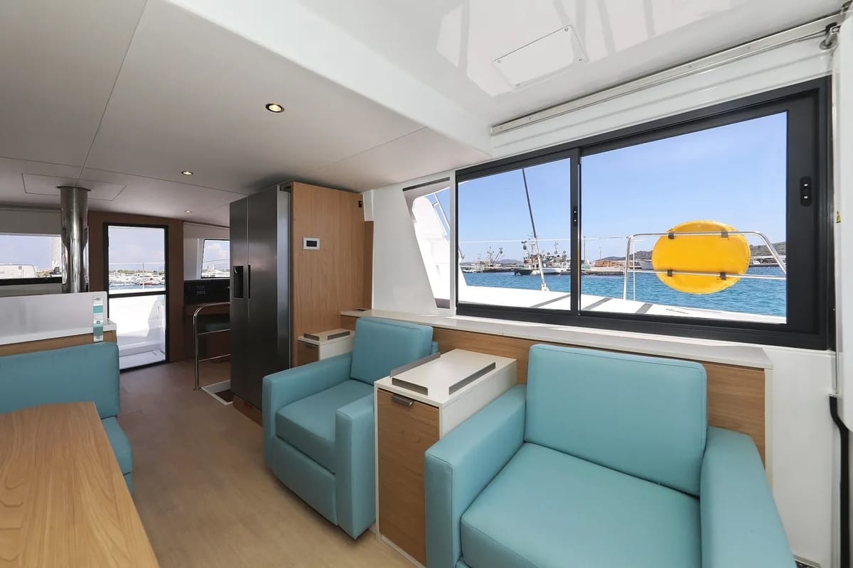Salon of Brain, a Bali 4.6 catamaran at Grad Vodice, Croatia