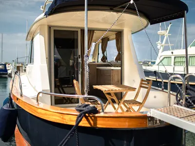 Deck of Paola, a Brodoremont Punat Adria Mare 38 yacht at Punat, Croatia