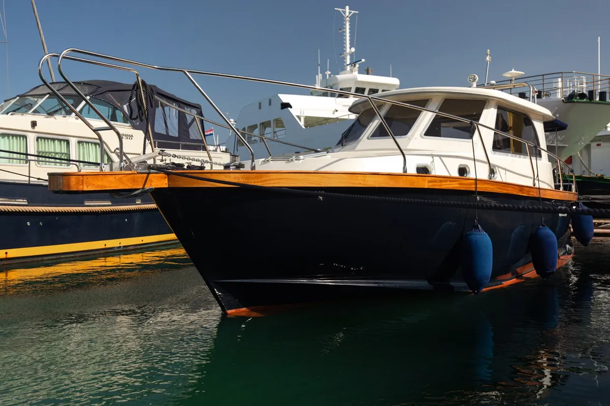 Exterior view of Paola, a Brodoremont Punat Adria Mare 38 yacht at Punat, Croatia